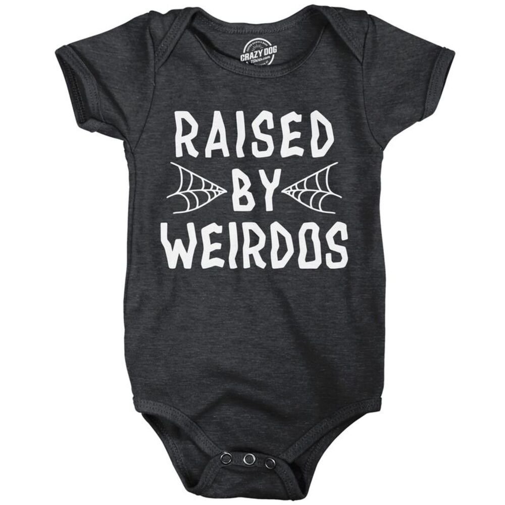 Raised By Weirdos Baby Bodysuit Funny Halloween Jumper For Infants